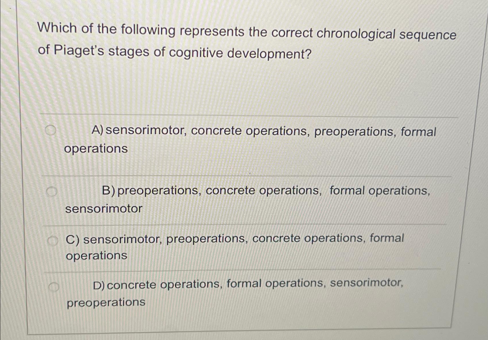 Solved Which of the following represents the correct Chegg