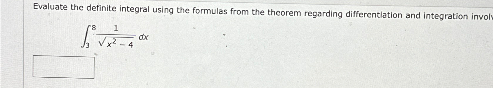 Solved Evaluate the definite integral using the formulas | Chegg.com