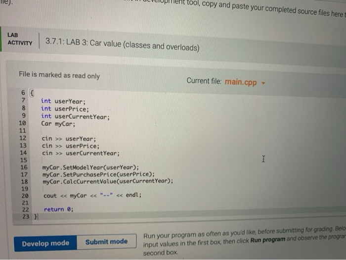 Solved I want code for Car.h and Car.cpp accordingly as | Chegg.com