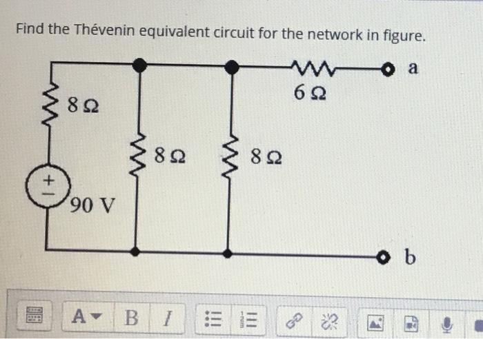 Solved Find the Thévenin equivalent circuit for the network | Chegg.com