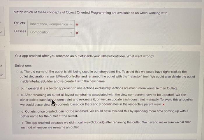 Solved Match which of these concepts of Object Oriented | Chegg.com