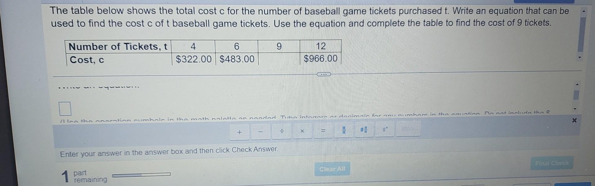 Solved The table below shows the total cost c for the number | Chegg.com