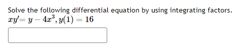 Solved Solve the following differential equation by using | Chegg.com