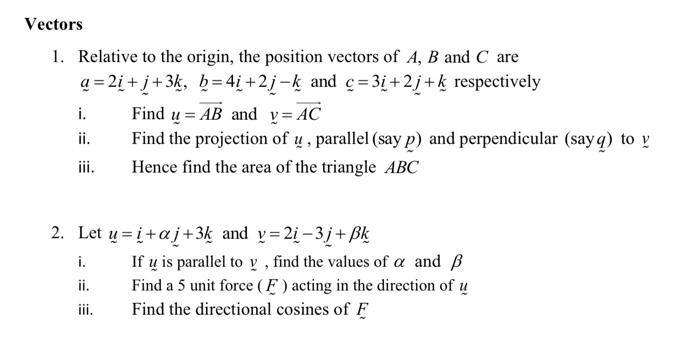 Solved Vectors 1 Relative To The Origin The Position Ve Chegg Com