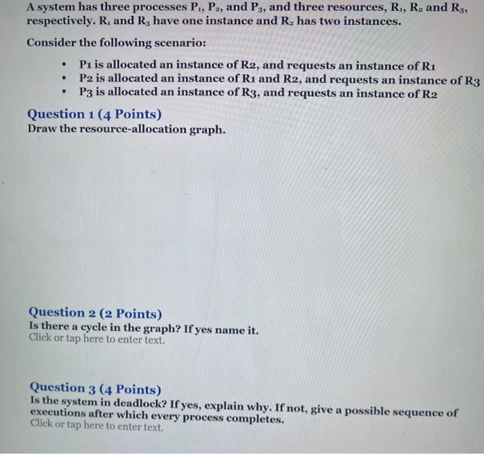 Solved A system has three processes P1, P2, and P3, and | Chegg.com