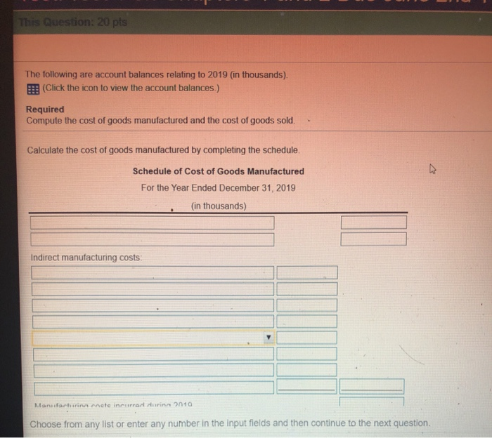 Solved Account Balances Х Property tax on plant building