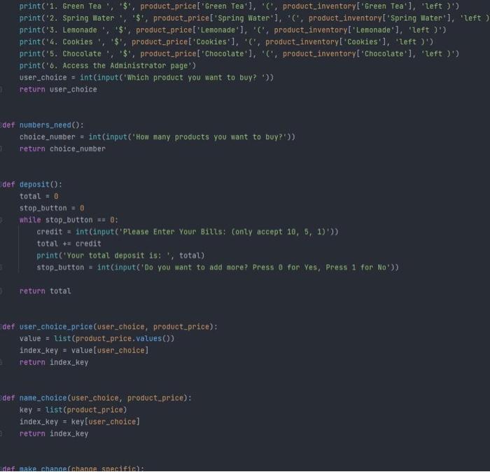 Solved def main(): product_price = {'Coke': 3, Green Tea': | Chegg.com