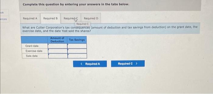 Solved Yost received 300 NQOs (each option gives Yost the | Chegg.com