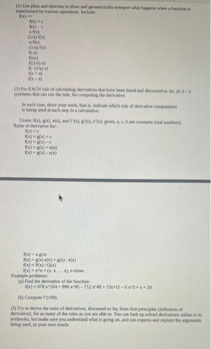 Differential Integral Calculus Homework Acum Sep 2 Chegg