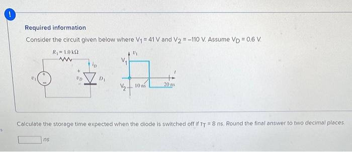 Solved Required information Consider the circuit given below | Chegg.com