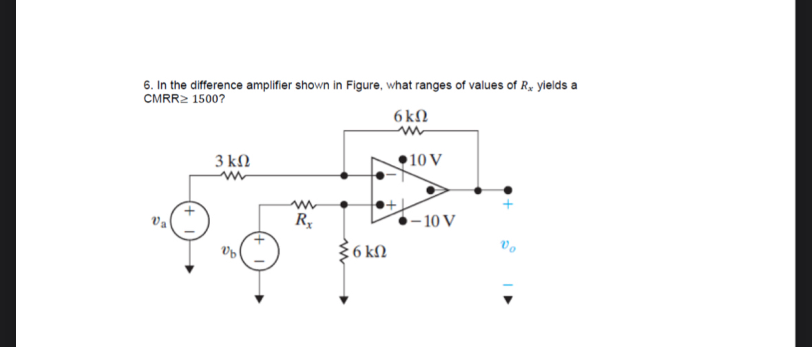 Solved In the difference amplifier shown in Figure, what | Chegg.com