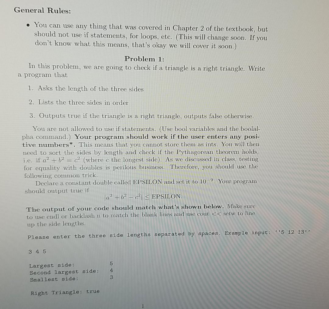 Solved General Rules: • You can use any thing that was | Chegg.com