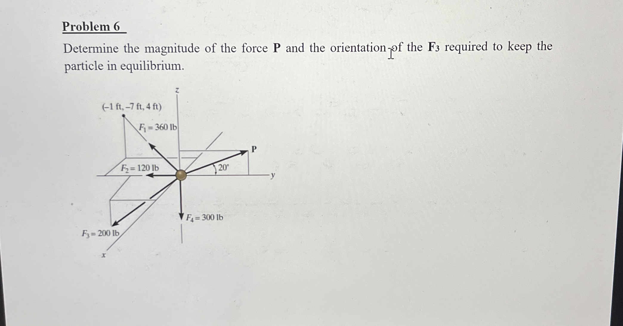 Solved Problem 6Determine the magnitude of the force P ﻿and | Chegg.com