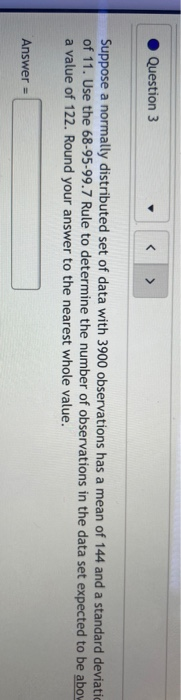 Solved Question 1 > Suppose a normally distributed set of | Chegg.com