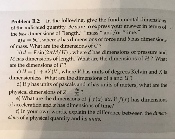 Solved Problem B.2: In The Following, Give The Fundamental | Chegg.com