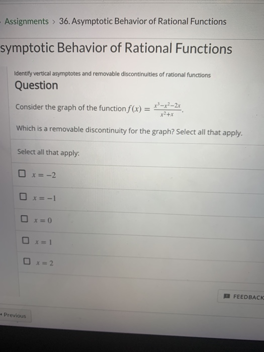 Solved Assignments 36 Asymptotic Behavior Of Rational