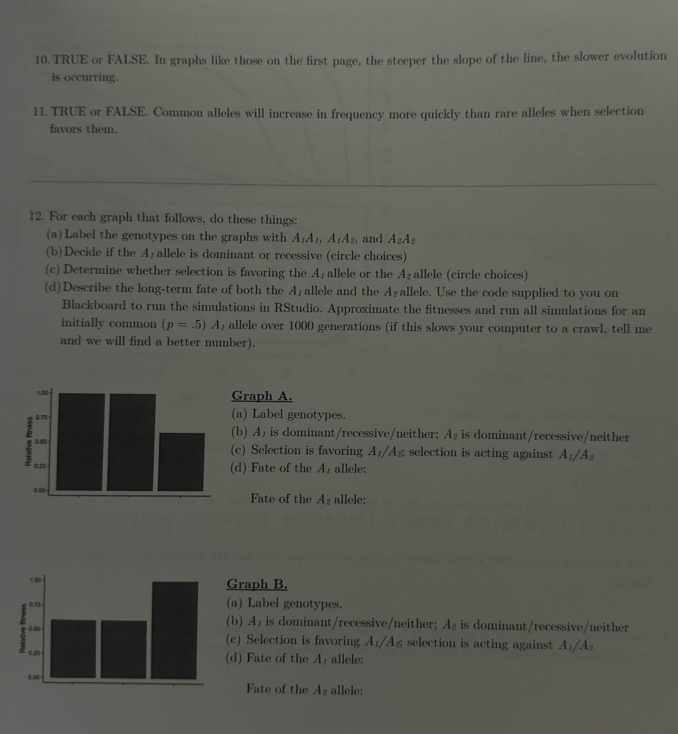 Solved TRUE or FALSE. In graphs like those on the first | Chegg.com