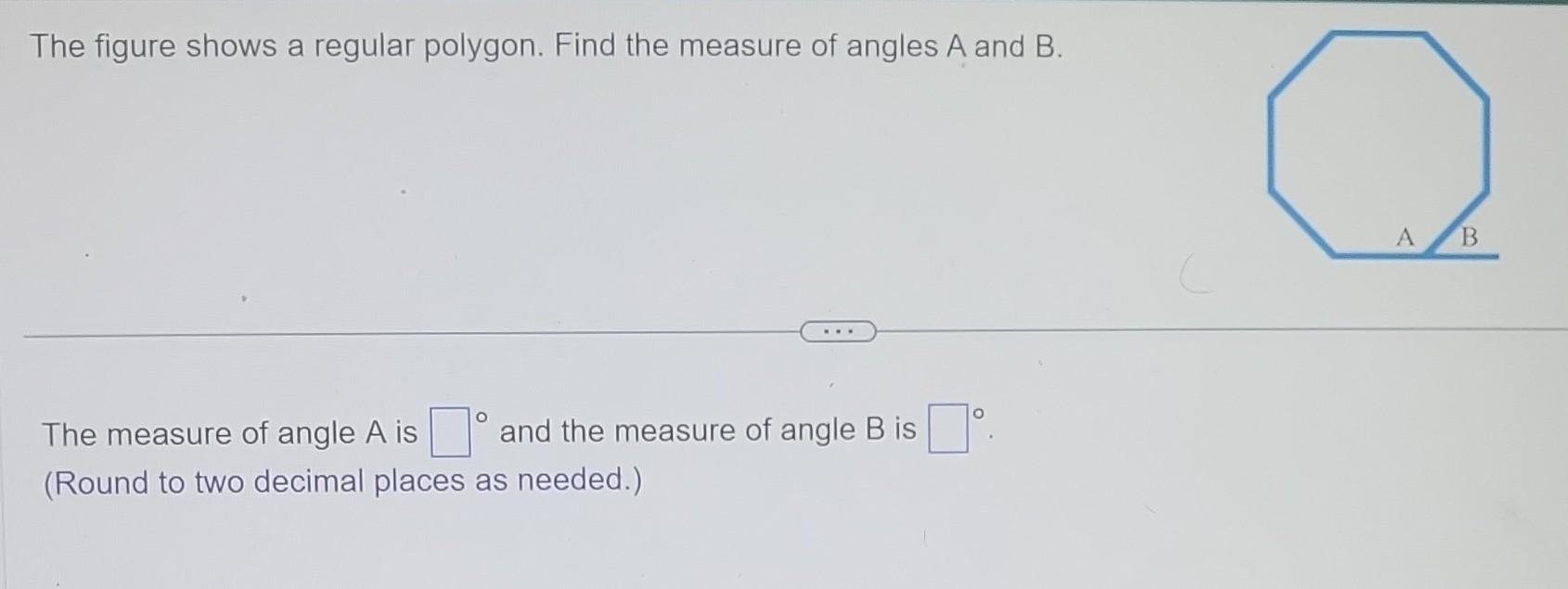how to find the angle measure of a regular polygon