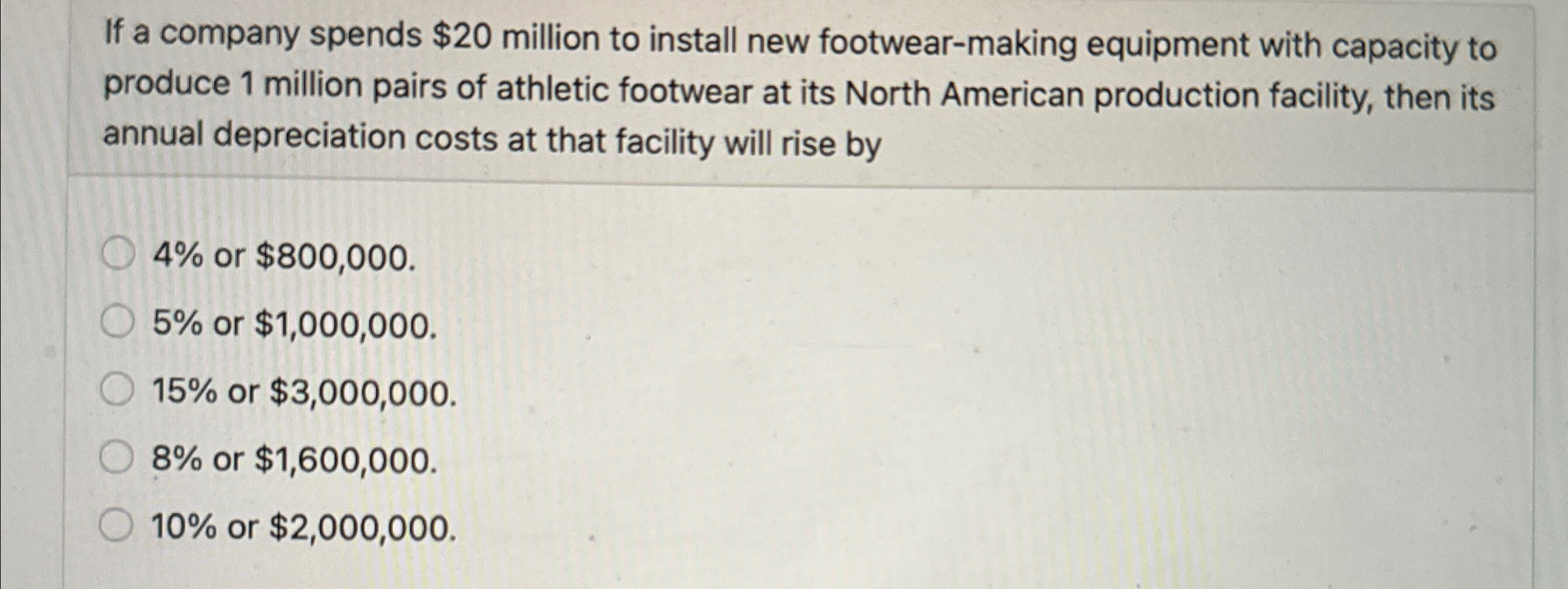 Solved If a company spends $20 ﻿million to install new | Chegg.com