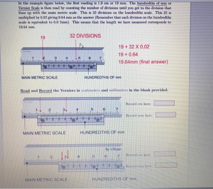 EXAMPLE OF METRIC'S SCALE