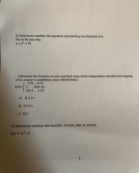 solved-2-determine-whether-the-equation-represents-y-as-a-chegg