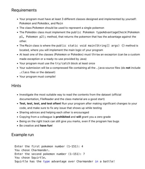 Solved Description For this assignment you will create a | Chegg.com