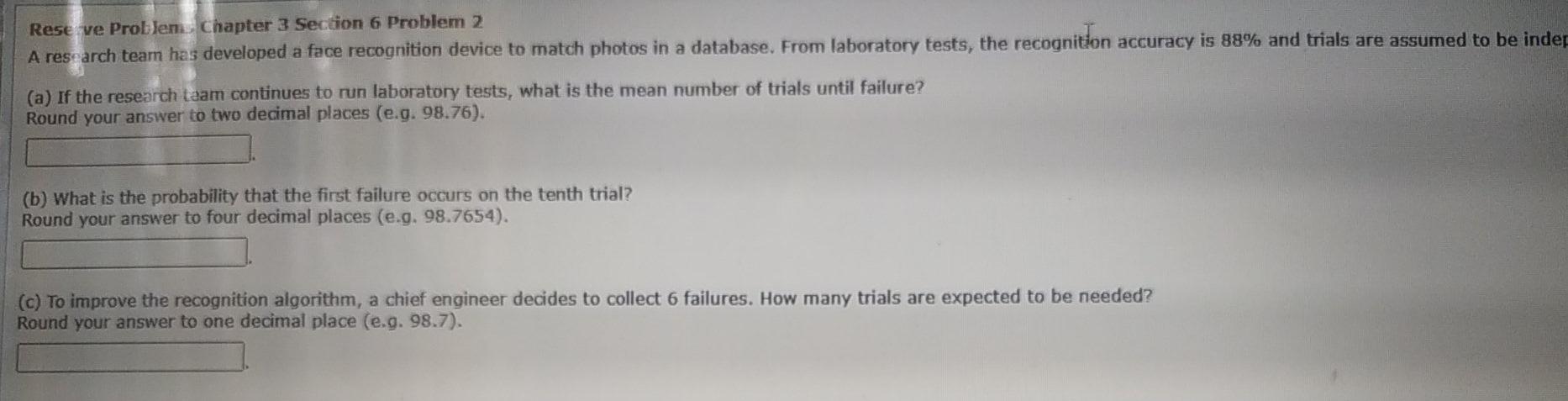 Solved Rese ve Problem Chapter 3 Section 6 Problem 2 A res | Chegg.com