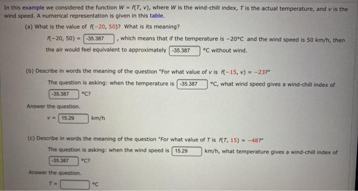 Solved In This Example We Considered The Function W Rt V Chegg Com