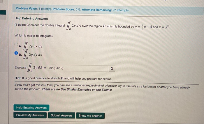 Solved Problem Value: 1 points). Problem Score: 0%. Attempts | Chegg.com