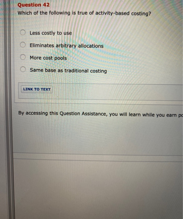 Solved Question 42 Which of the following is true of | Chegg.com