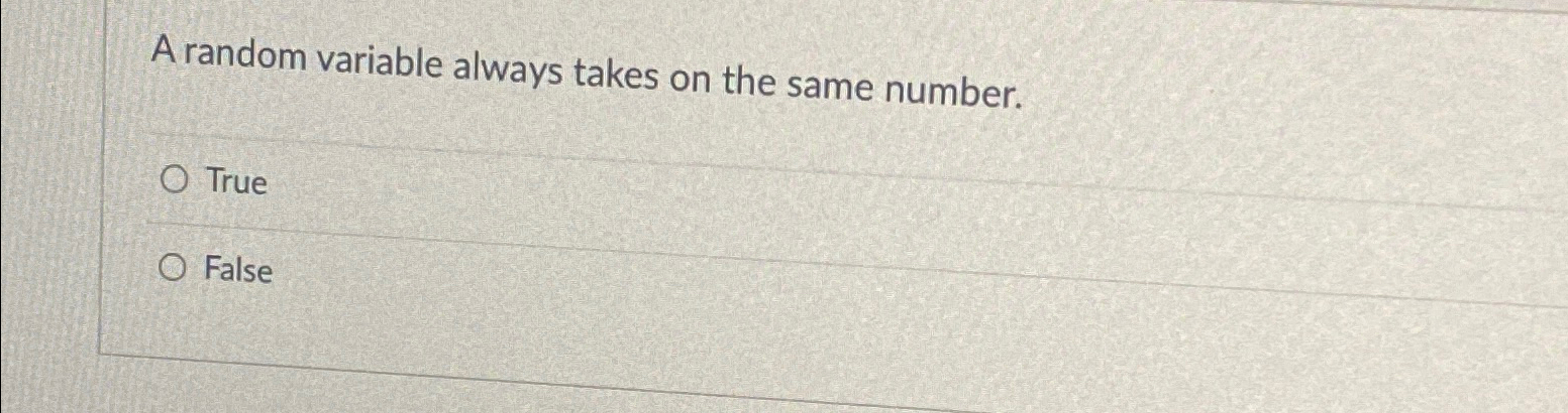 Solved A random variable always takes on the same | Chegg.com