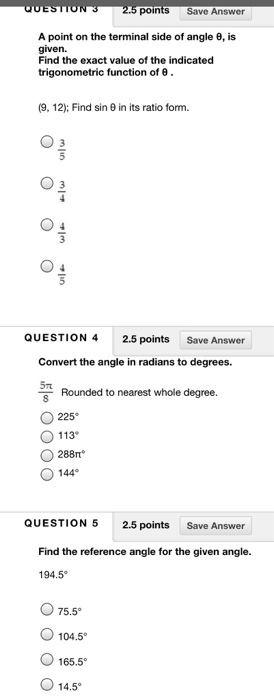 Solved QUESTIONS 2.5 points Save Answer A point on the | Chegg.com