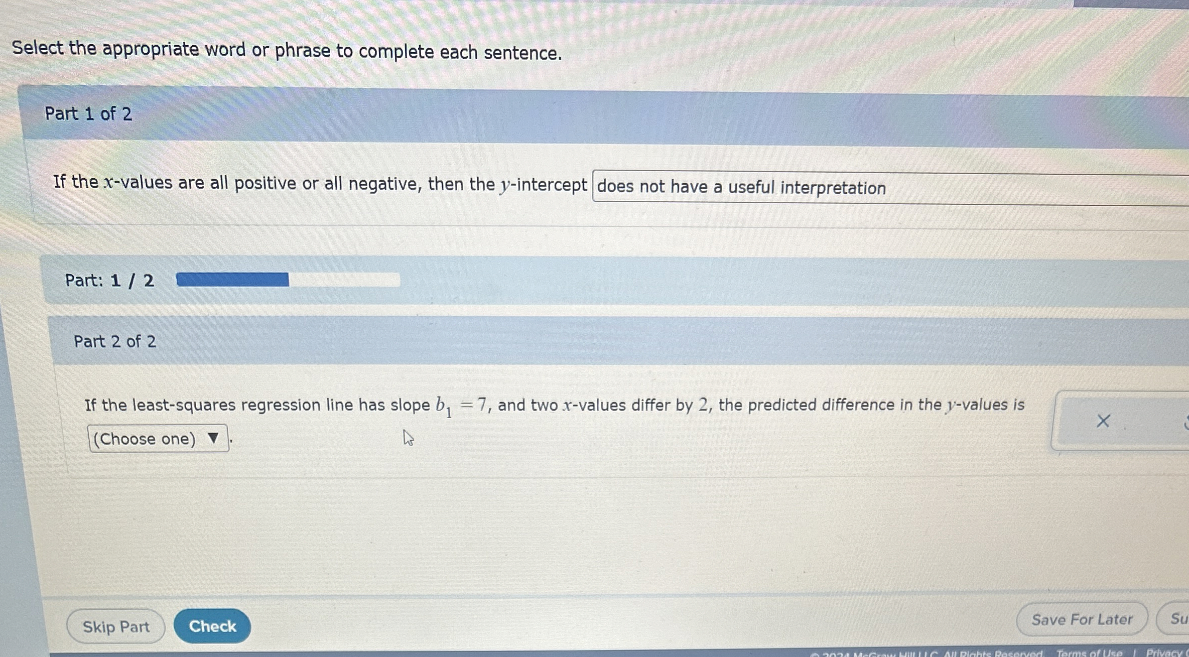 Solved Select the appropriate word or phrase to complete | Chegg.com