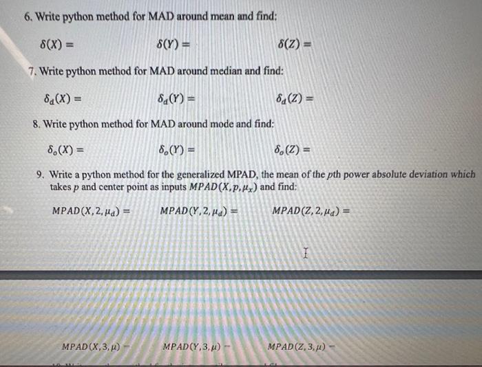 Solved Write your python methods such that whenever you can, | Chegg.com