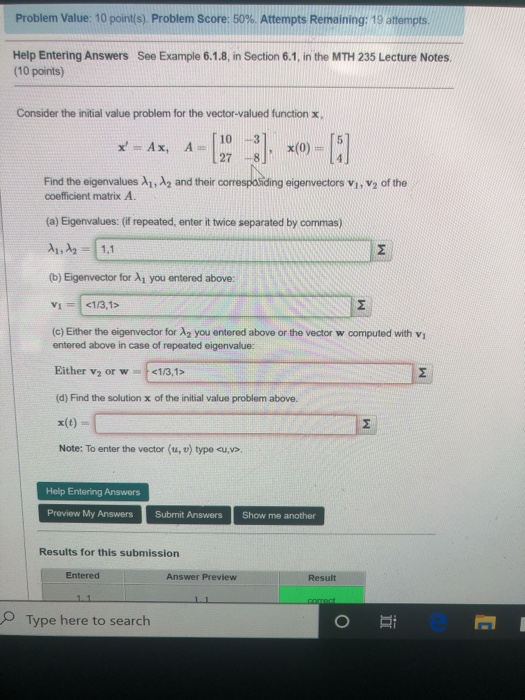 Solved Problem Value: 10 points). Problem Score: 50%. | Chegg.com