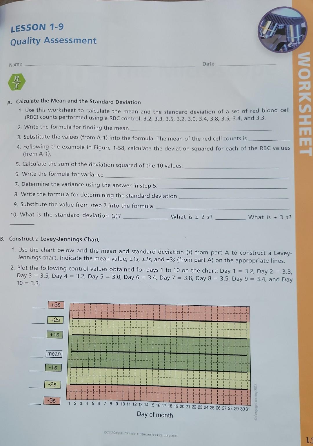 A. Calculate the Mean and the Standard Deviation 1. | Chegg.com