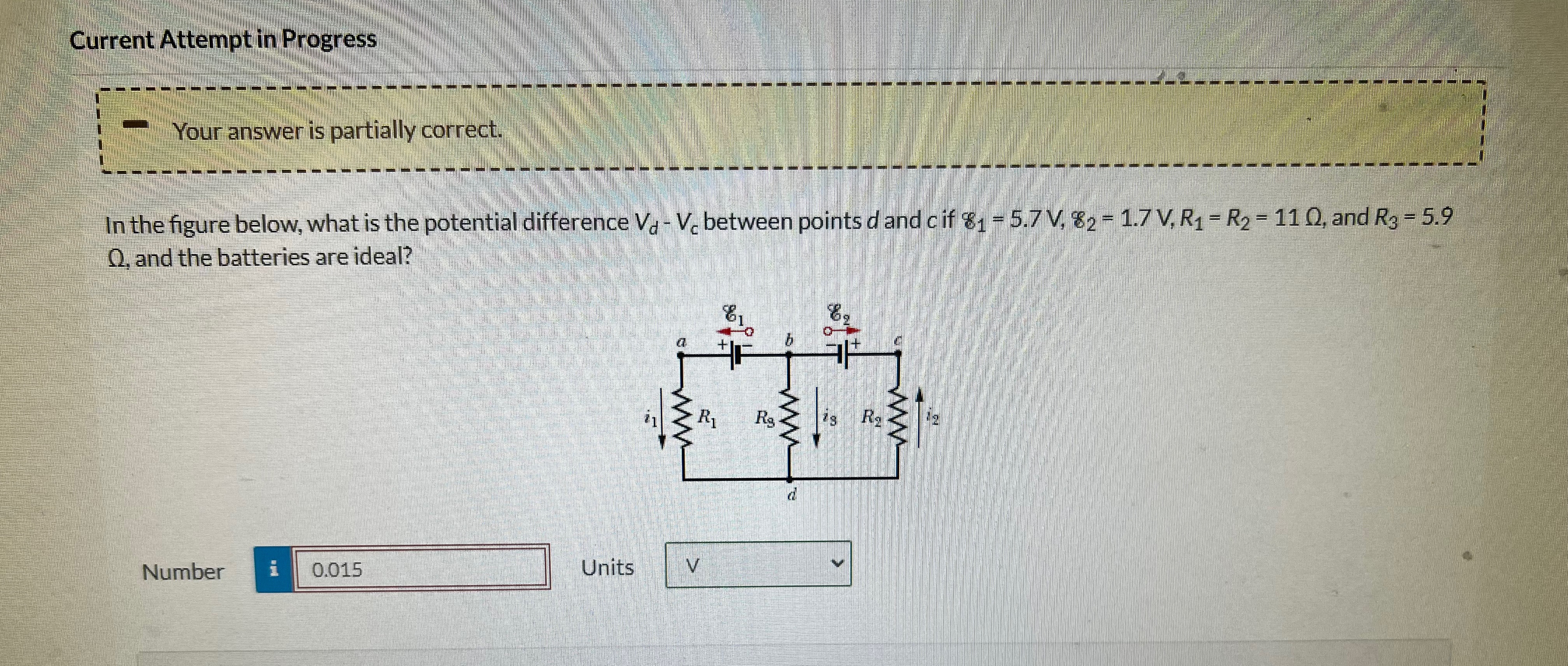 Solved In the figure below, what is the potential difference | Chegg.com