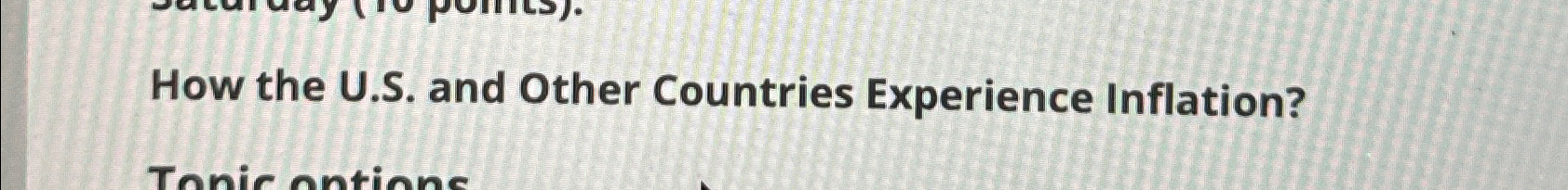 Solved How the U.S. ﻿and Other Countries Experience | Chegg.com