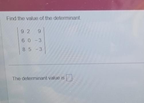 find the value of determinant 5 7 3 9