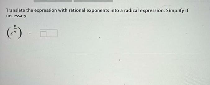 Solved Translate the expression with rational exponents into | Chegg.com