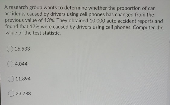Solved A research group wants to determine whether the | Chegg.com