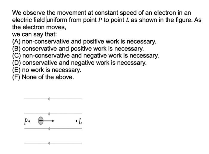 Solved We observe the movement at constant speed of an | Chegg.com