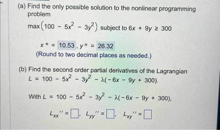 Solved (a) Find the only possible solution to the nonlinear | Chegg.com