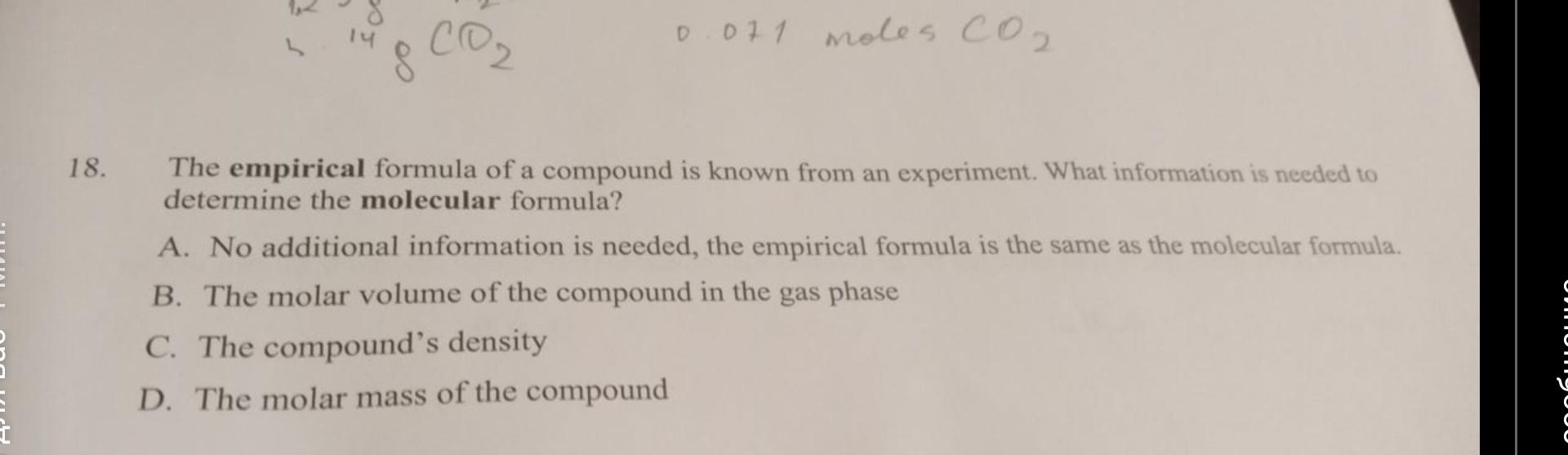 experiment 12 empirical formula of a compound