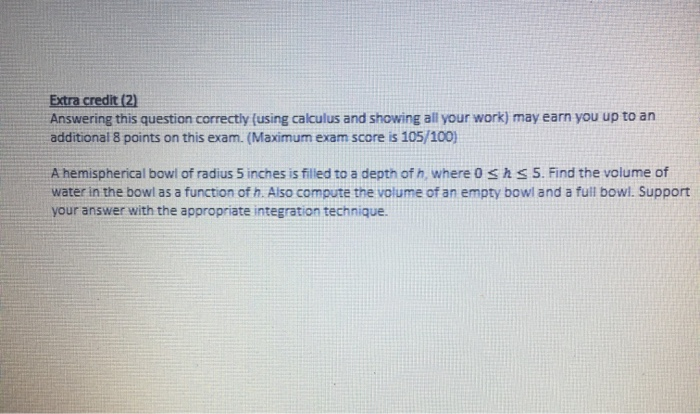 Solved Extra credit (1) Answering this question correctly | Chegg.com