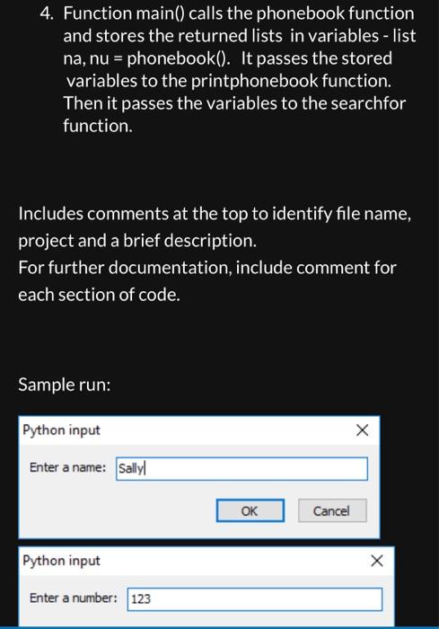 Solved Description Write a phone book program. The code will | Chegg.com