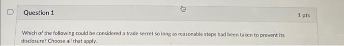 Solved Question 1 3 Which of the following could be | Chegg.com