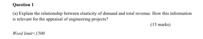 Solved Question 1 (a) Explain the relationship between | Chegg.com