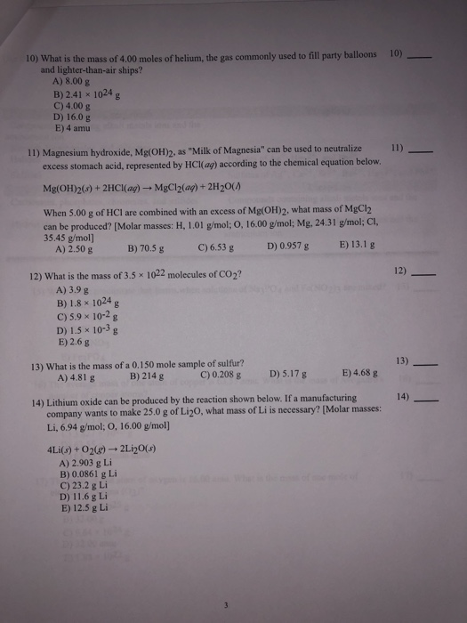 Solved: 5) How Many Moles Of Hydrogen Gas Are Needed To Re ...