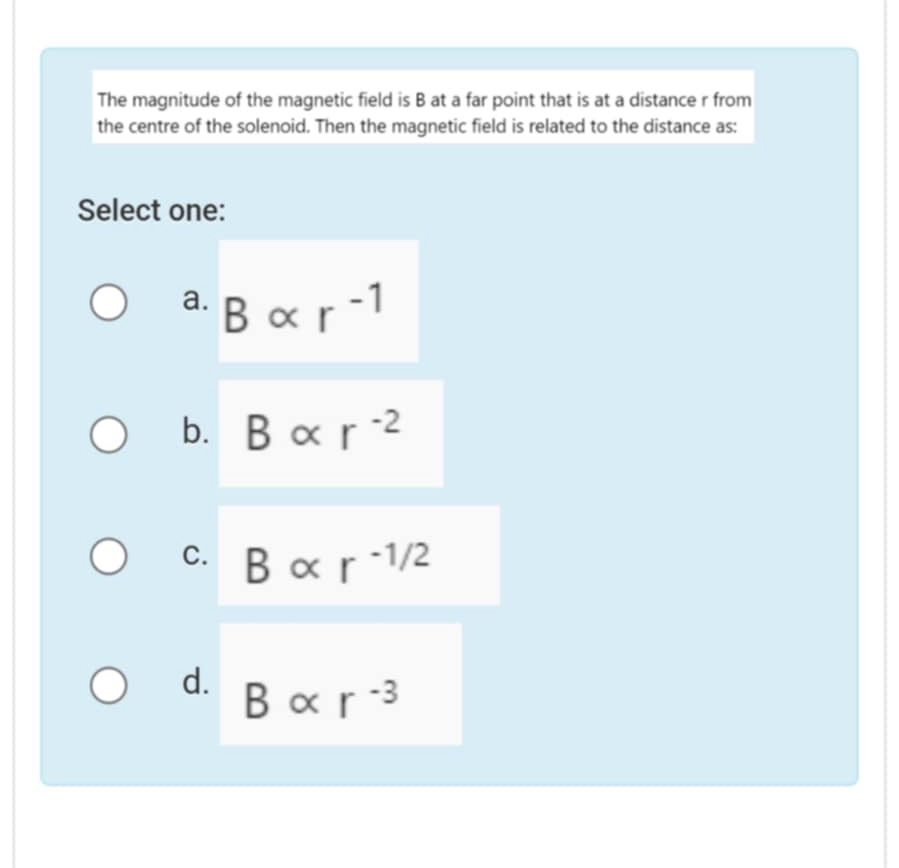 Solved The magnitude of the magnetic field is B ﻿at a far | Chegg.com